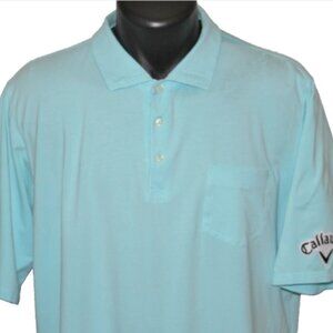 Beautiful Callaway/B. Draddy Sport Cotton Stretch Polo, XL Turquoise